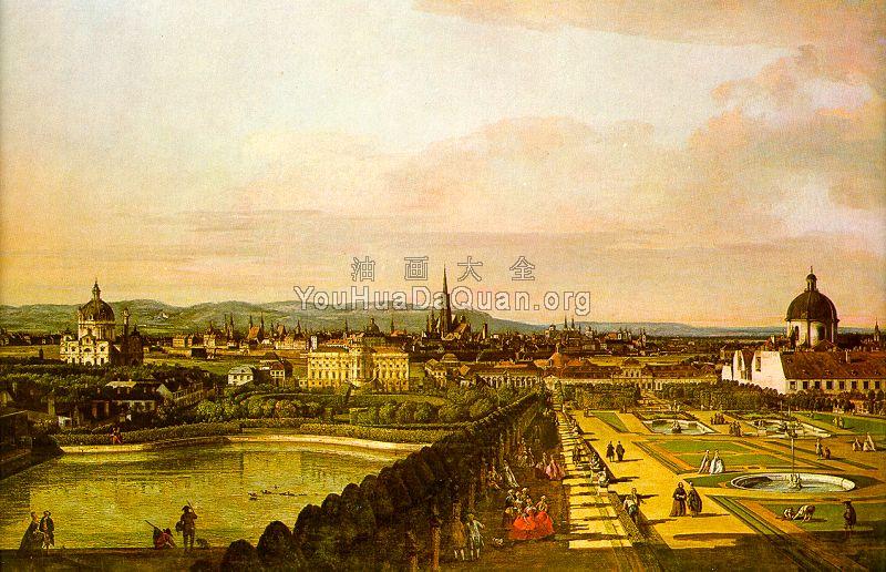 View of Vienna from the Belvedere - 贝尔纳多·贝洛托